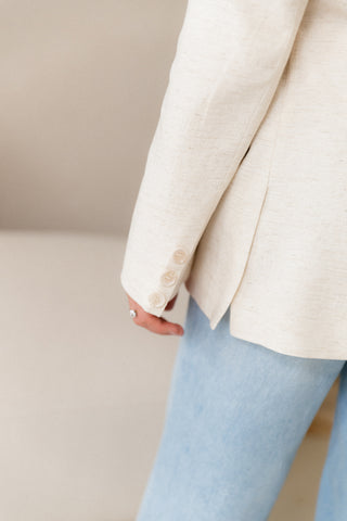 Linen Bow Blazer