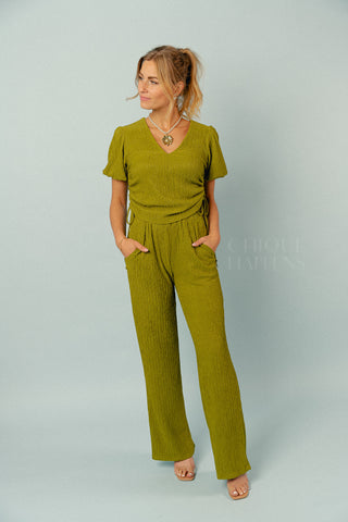 Olive Chique Pants
