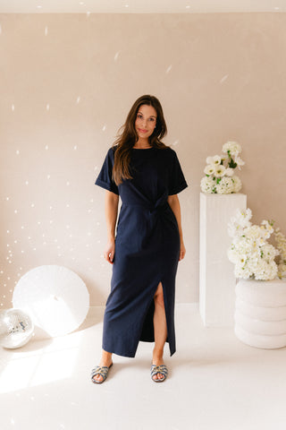 Navy Shirtdress