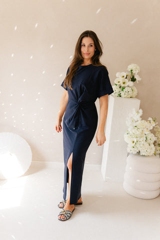 Navy Shirtdress