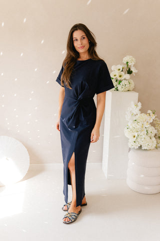 Navy Shirtdress