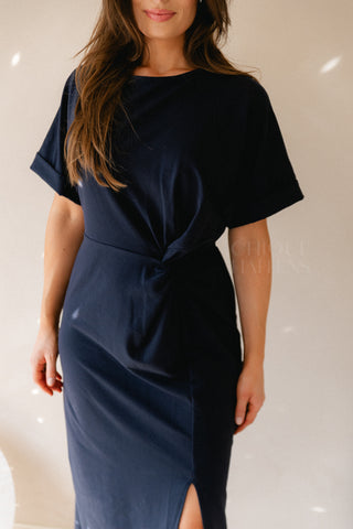 Navy Shirtdress