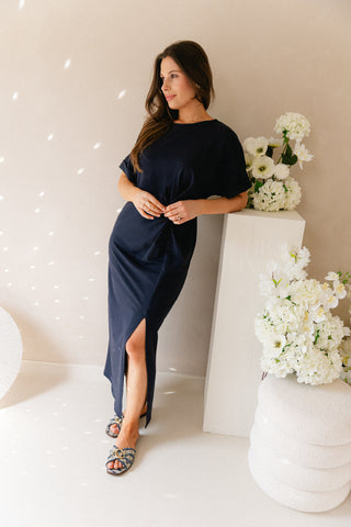 Navy Shirtdress