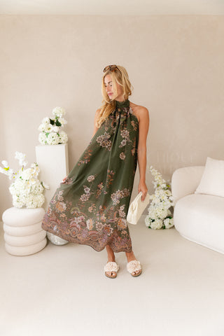 Blissfull Breeze Dress Kaki
