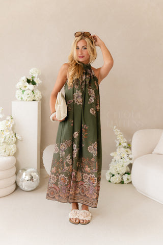 Blissfull Breeze Dress Kaki