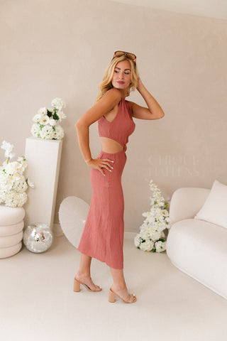 Terracota Split Dress