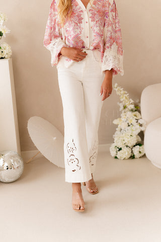 Broderie Stretch Trousers