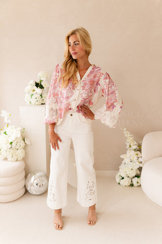 Broderie Stretch Trousers