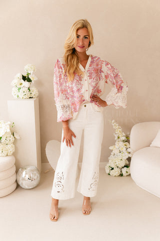Broderie Stretch Trousers