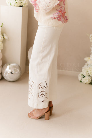 Broderie Stretch Trousers