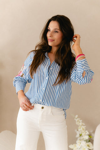 Flower Sequin Shirt