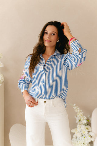 Flower Sequin Shirt
