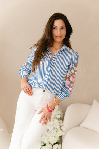 Flower Sequin Shirt