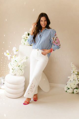 Flower Sequin Shirt