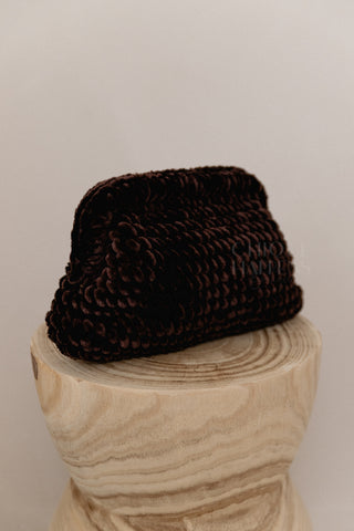 Brown Velours Purse