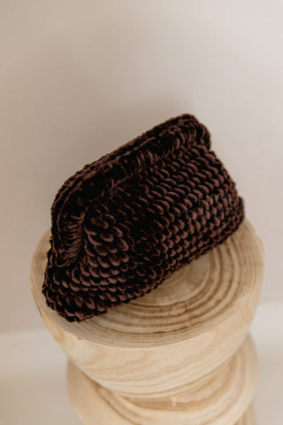 Brown Velours Purse