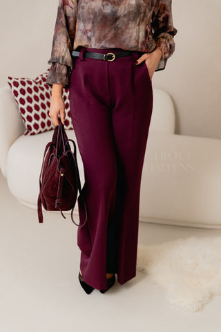 Burgundy Chique Trousers