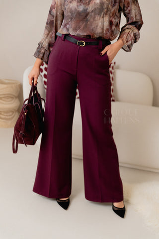 Burgundy Chique Trousers