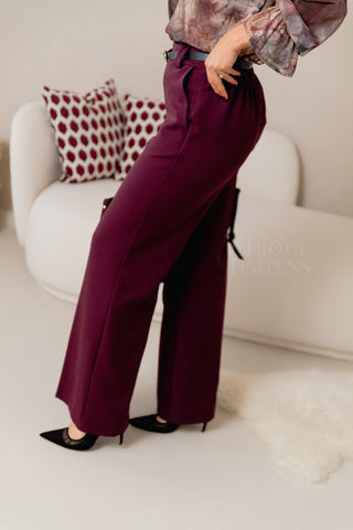 Burgundy Chique Trousers