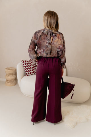 Burgundy Chique Trousers