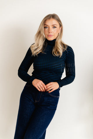 Stripes & Shadows Turtleneck