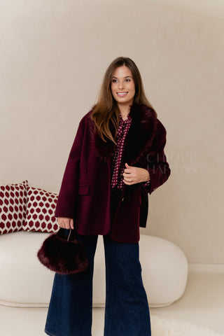 Burgundy Fashionista Purse