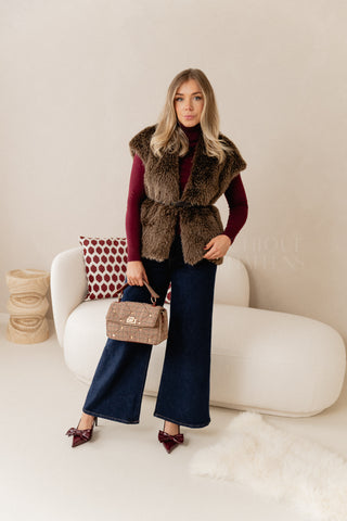 Stud Pied De Poule Purse