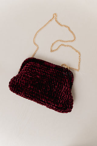 Bordeaux Velours Purse