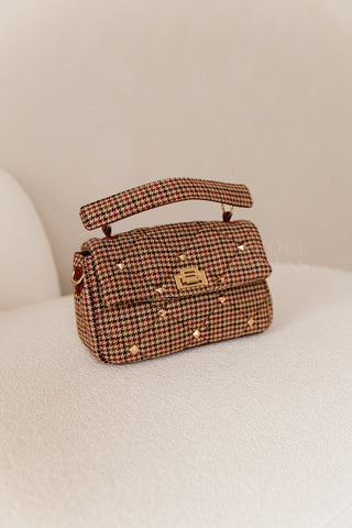 Stud Pied De Poule Purse