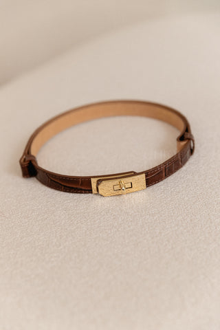 Brown Lock Belt