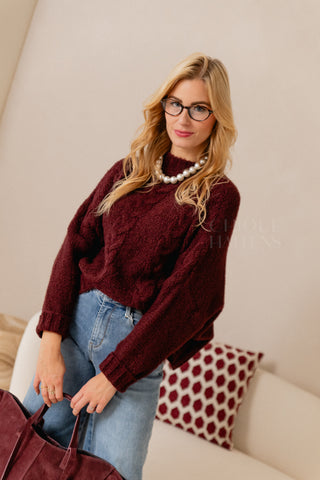 Merlot Cable Knit