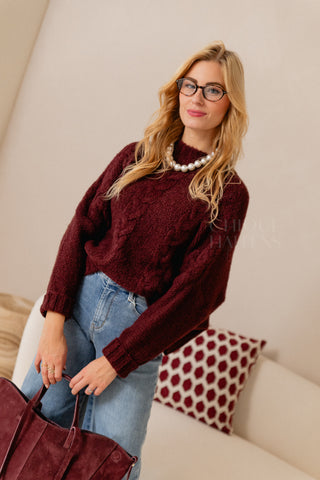 Merlot Cable Knit