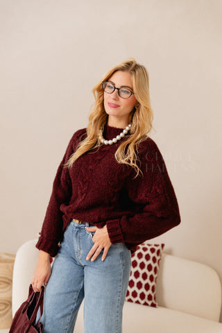 Merlot Cable Knit