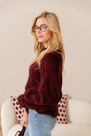 Merlot Cable Knit