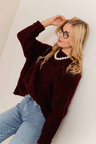 Merlot Cable Knit