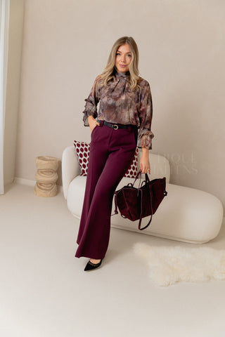 Burgundy Chique Trousers