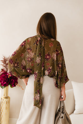 Flower Harmony Blouse Olive