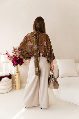 Flower Harmony Blouse Olive