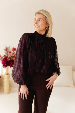 Enchanted Dreams Blouse Aubergine