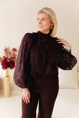 Enchanted Dreams Blouse Aubergine