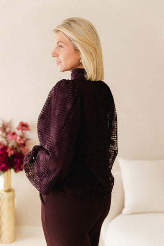 Enchanted Dreams Blouse Aubergine