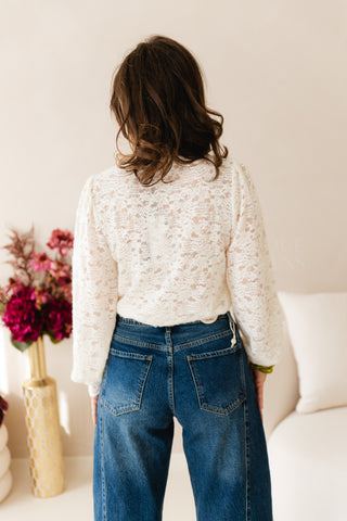 Softly Lace Blouse Ecru
