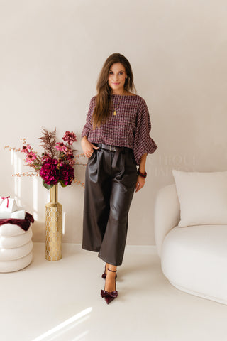Chique Oversized Tweed Blouse