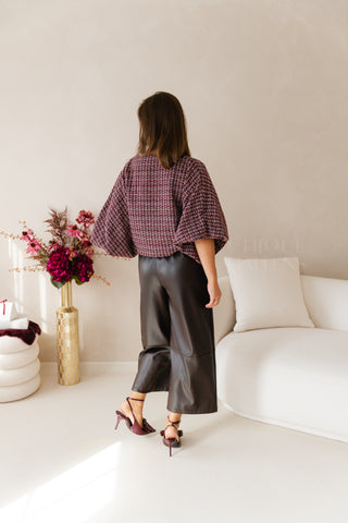 Chique Oversized Tweed Blouse