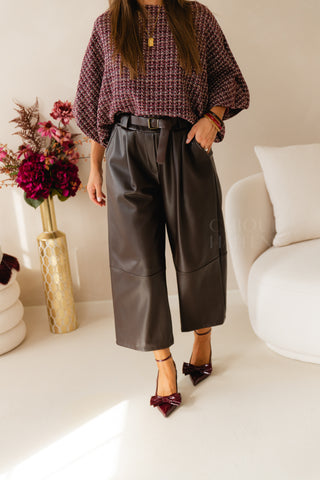 Chique Oversized Tweed Blouse