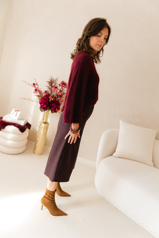 The Soft Bordeaux Knit