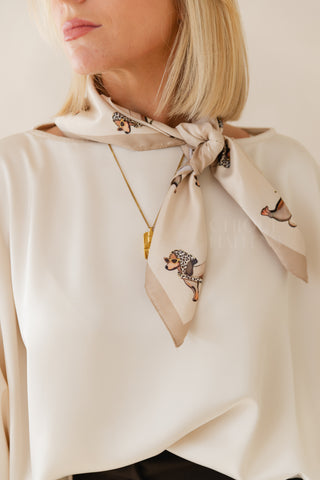 Haute Dog Scarf Ecru