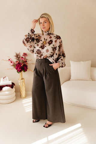 Softly Tailored Trousers Brown