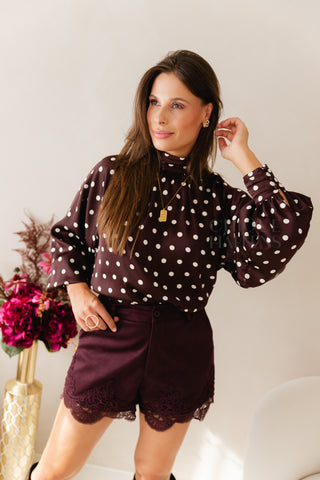 Easy On Me Shorts Bordeaux