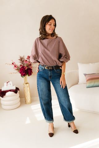 Checkered Cherry Blouse